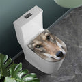 Jungle Wolf Print Toilet Lid Cover