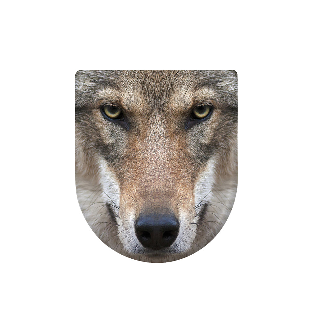 Jungle Wolf Print Toilet Lid Cover