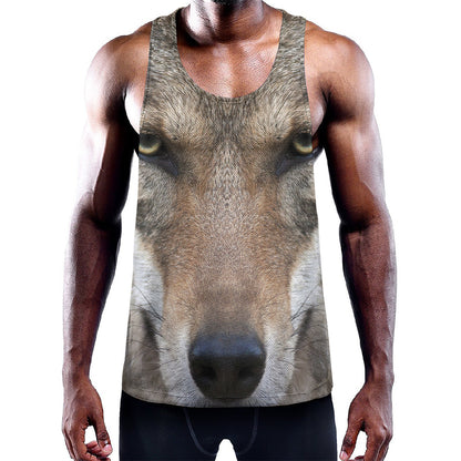Jungle Wolf Print Training Tank Top