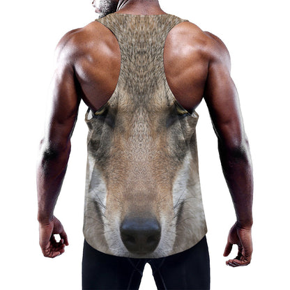 Jungle Wolf Print Training Tank Top