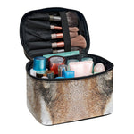 Jungle Wolf Print Travel Makeup Bag