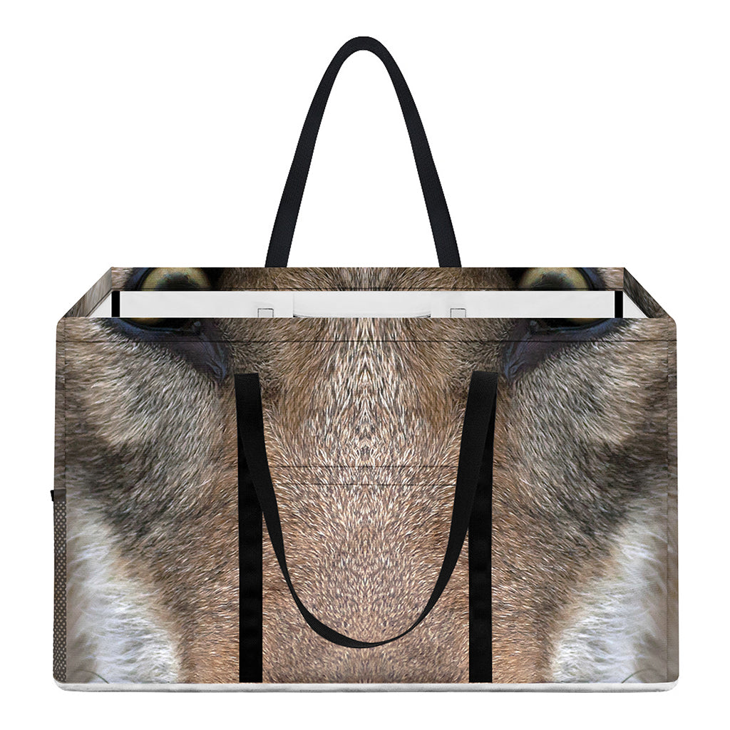 Jungle Wolf Print Utility Tote Bag
