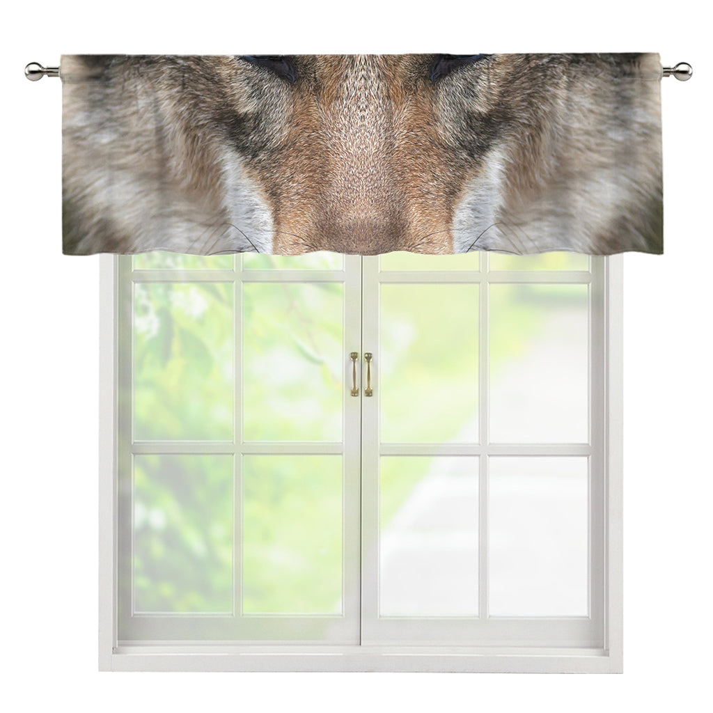 Jungle Wolf Print Window Valance