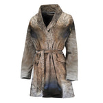 Jungle Wolf Print Women's Bathrobe