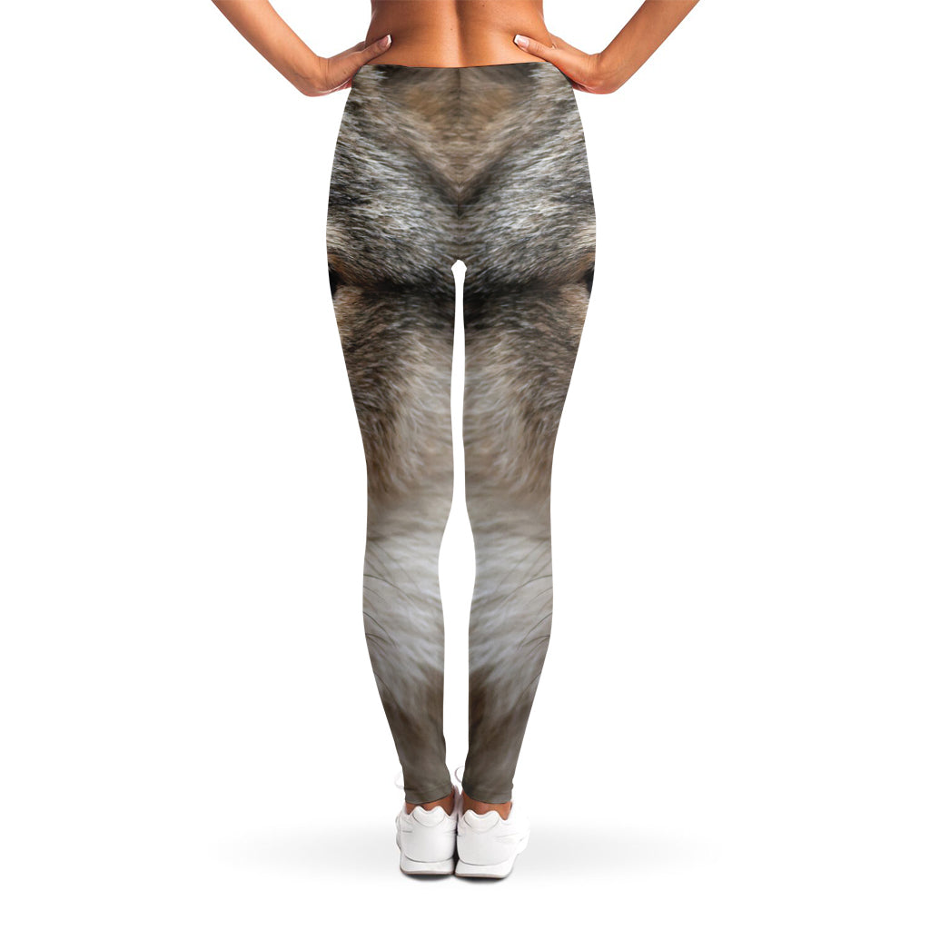 Jungle Wolf Print Women's Leggings
