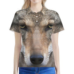 Jungle Wolf Print Women's Polo Shirt