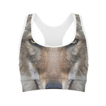 Jungle Wolf Print Women's Sports Bra