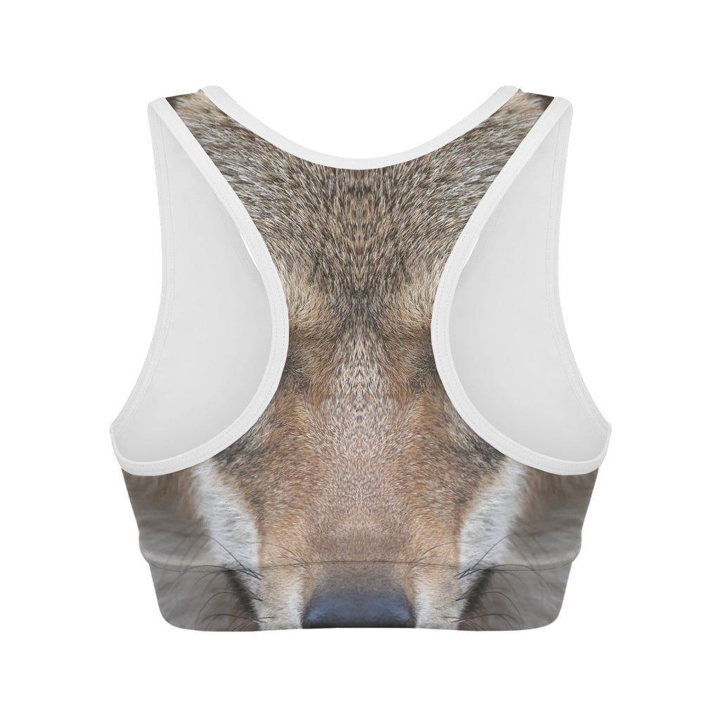 Jungle Wolf Print Women's Sports Bra