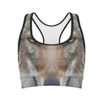 Jungle Wolf Print Women's Sports Bra
