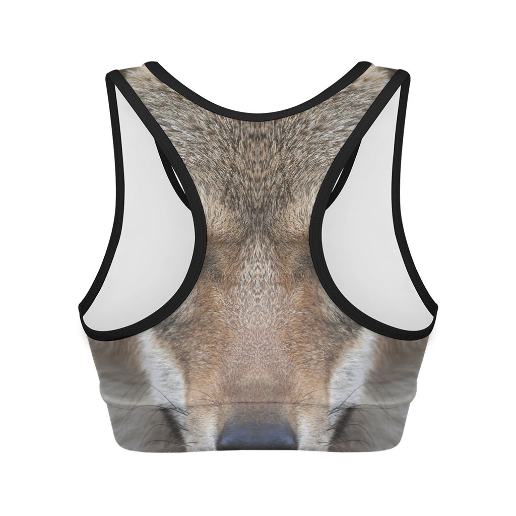 Jungle Wolf Print Women's Sports Bra