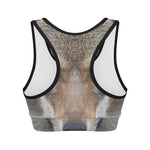 Jungle Wolf Print Women's Sports Bra