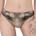 Jungle Wolf Print Women's Thong