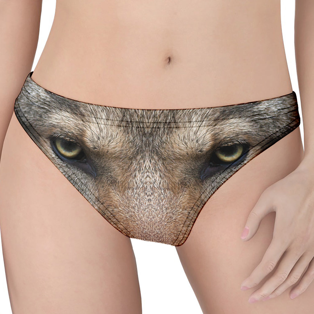 Jungle Wolf Print Women's Thong