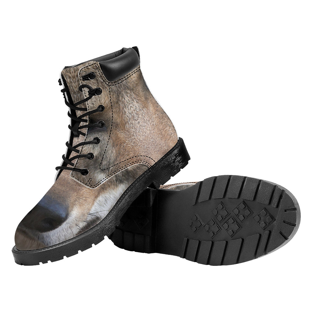 Jungle Wolf Print Work Boots