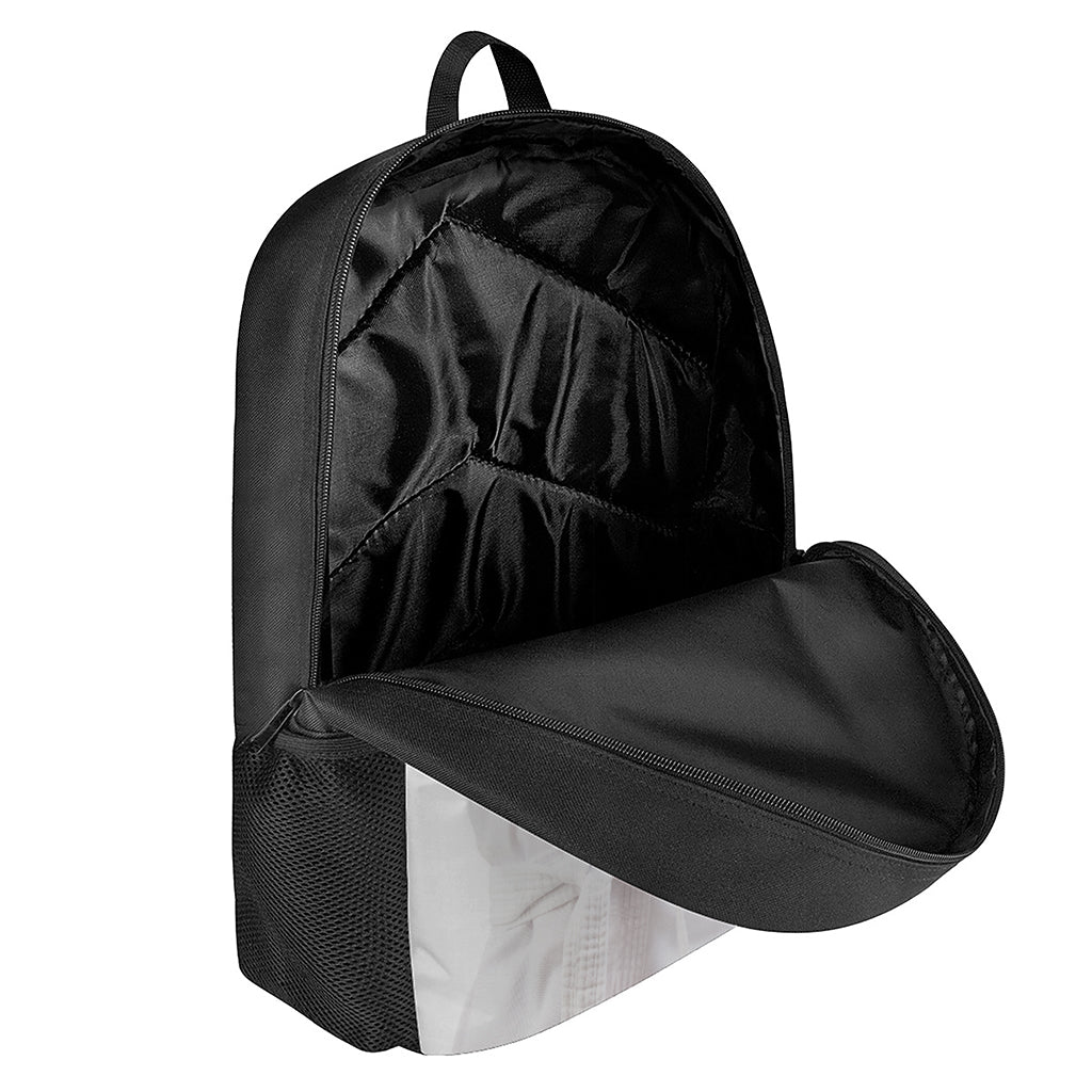 Karate Cat Print 17 Inch Backpack