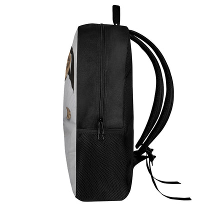 Karate Cat Print 17 Inch Backpack