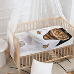 Karate Cat Print Baby Crib Sheet