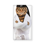 Karate Cat Print Baby Crib Sheet