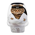 Karate Cat Print Baby Seat Cover