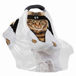 Karate Cat Print Baby Seat Cover