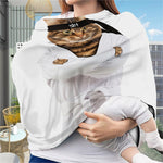 Karate Cat Print Baby Seat Cover