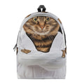 Karate Cat Print School Backpack