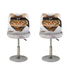 Karate Cat Print Bar Stool Covers