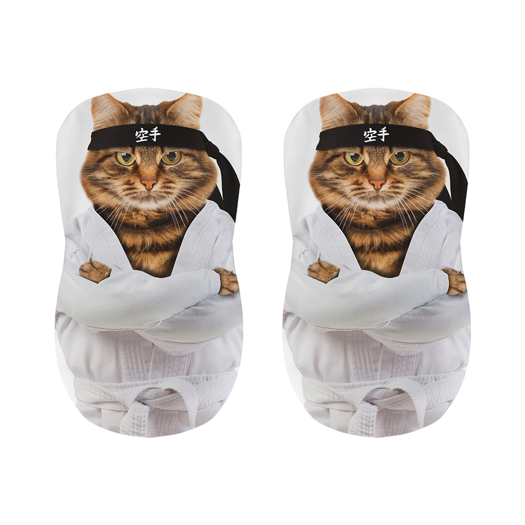 Karate Cat Print Bar Stool Covers