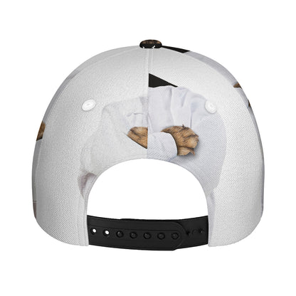 Karate Cat Print Baseball Cap