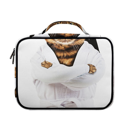 Karate Cat Print Briefcase Bible Bag