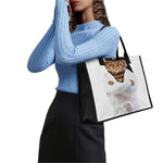 Karate Cat Print Canvas Tote Bag