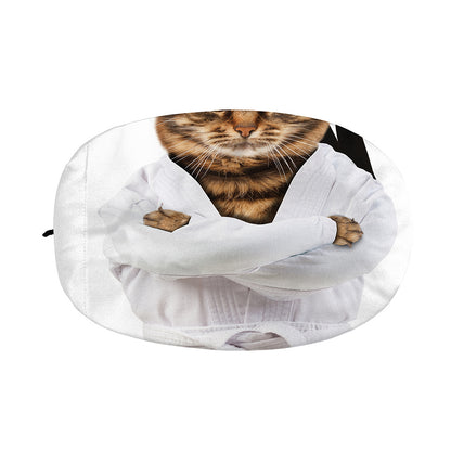 Karate Cat Print Car Side Mirror Covers