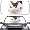 Karate Cat Print Car Windshield Sun Shade