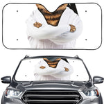 Karate Cat Print Car Windshield Sun Shade