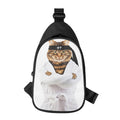 Karate Cat Print Sling Bag