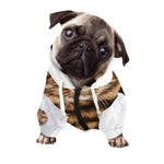 Karate Cat Print Dog Zip Up Hoodie