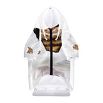 Karate Cat Print Dog Zip Up Hoodie