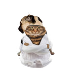 Karate Cat Print Dog Zip Up Jacket