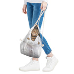 Karate Cat Print Drawstring Bag