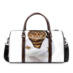 Karate Cat Print Duffle Bag