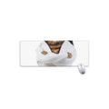 Karate Cat Print Extended Mouse Pad