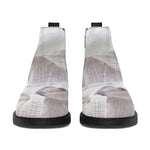 Karate Cat Print Flat Ankle Boots