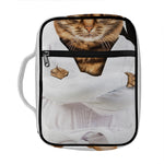Karate Cat Print Front Pocket Bible Bag