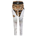 Karate Cat Print High-Waisted Pocket Leggings