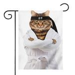Karate Cat Print House Flag