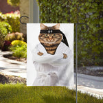 Karate Cat Print House Flag