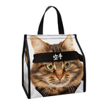 Karate Cat Print Insulated Lunch Tote