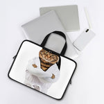 Karate Cat Print Laptop Sleeve With Handle