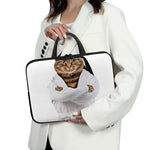 Karate Cat Print Laptop Sleeve With Handle