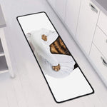 Karate Cat Print Long Kitchen Mat